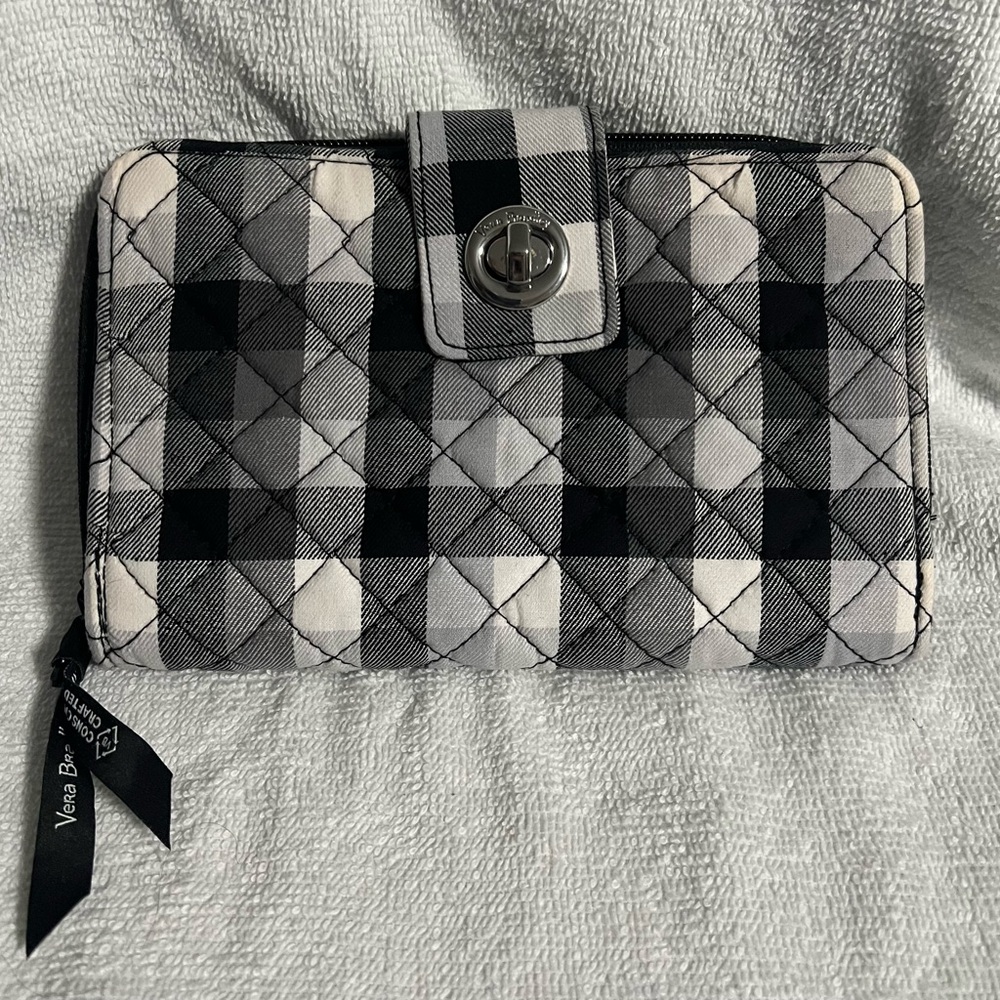 Vera Bradley Black and White Plaid Wallet